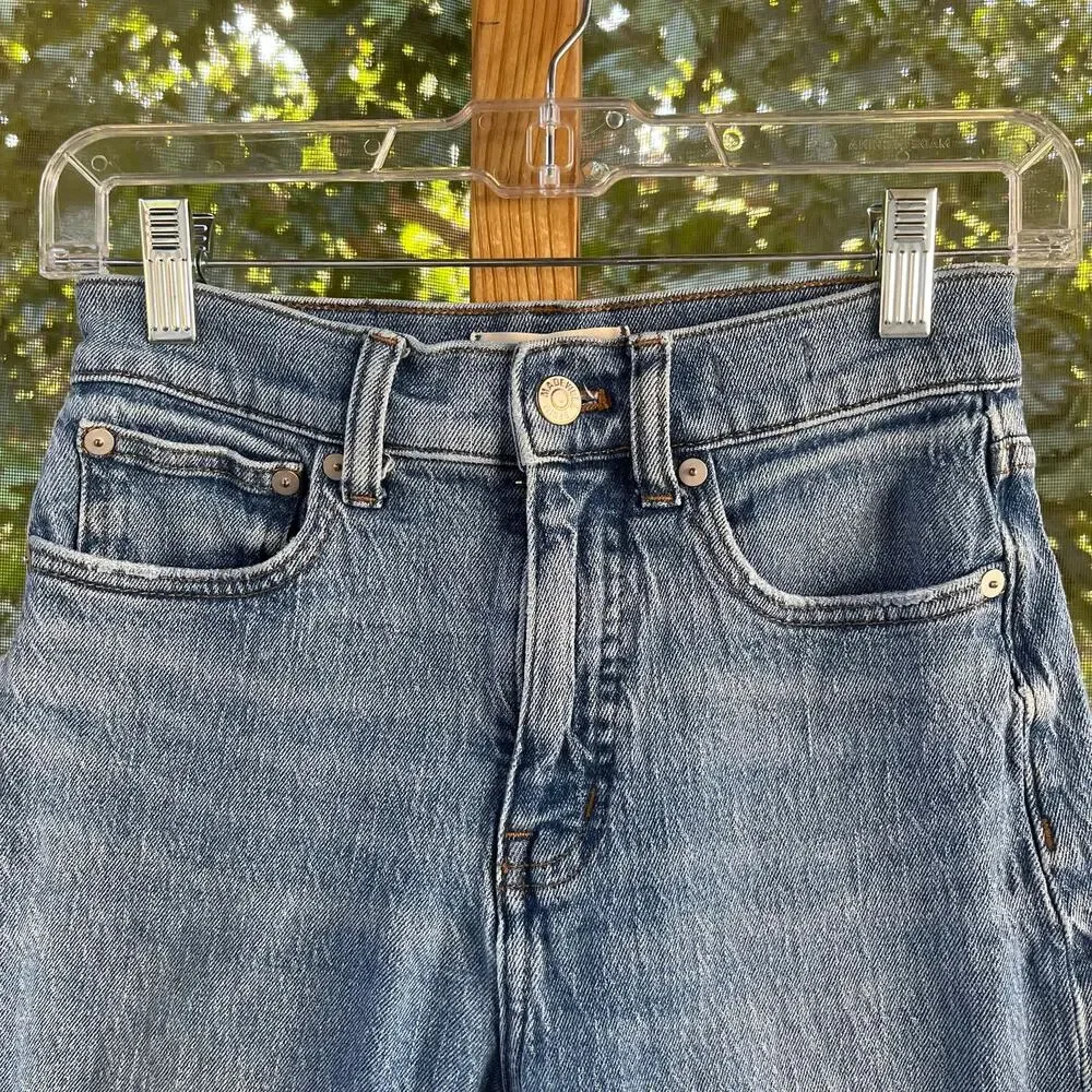 Madewell Women's 90's Straight Jeans Light Wash High Waisted Size 24